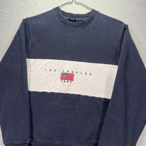 John Galt Sweatshirt Womens One Size Los Angeles Crewneck Fleece Flag America